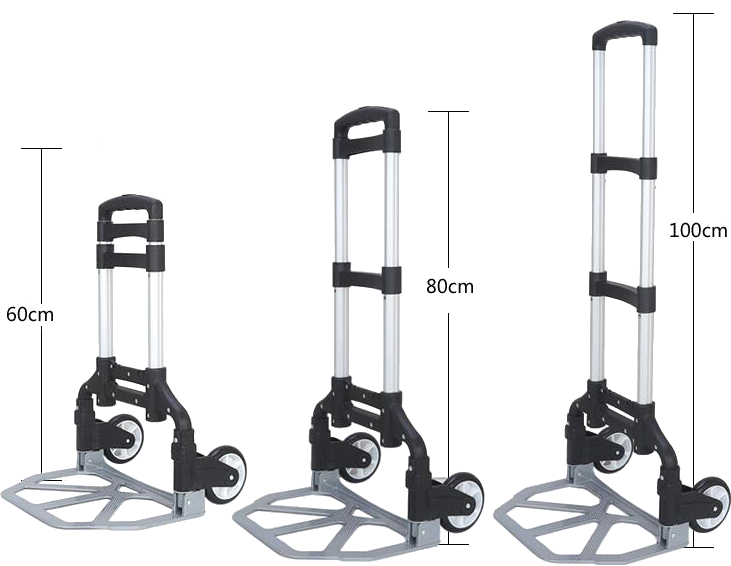 Inklapbare Steekwagen/Handtruck Aluminium Max.80 KG