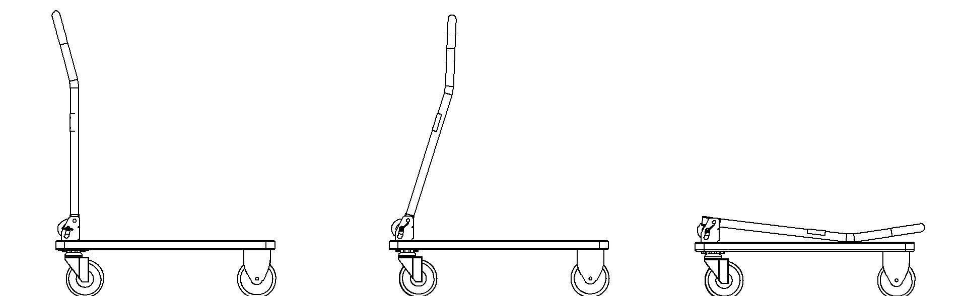 Plateauwagen aluminium 150 KG