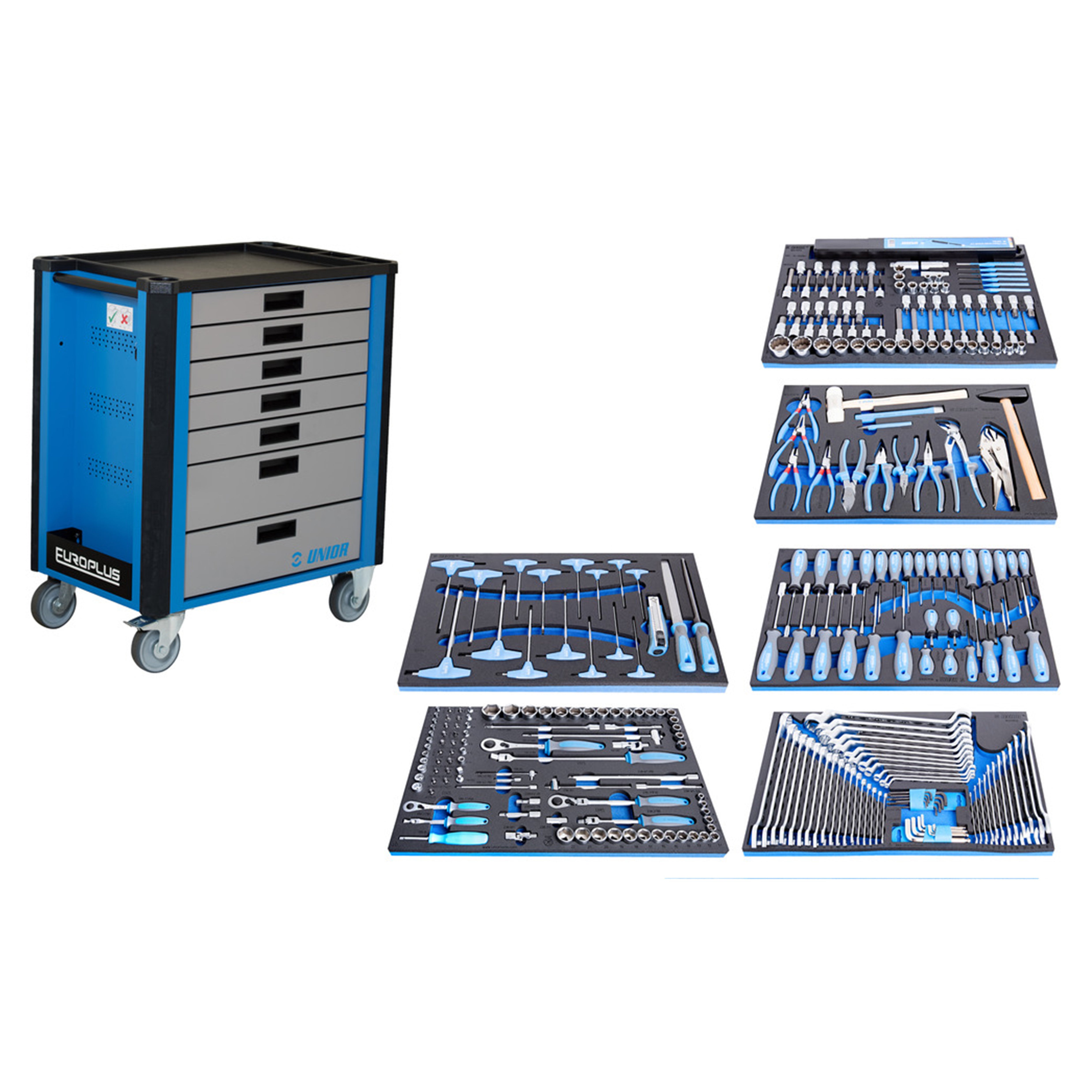 Gereedschapset in gereedschapwagen 920PLUS1 1011FPLUS1