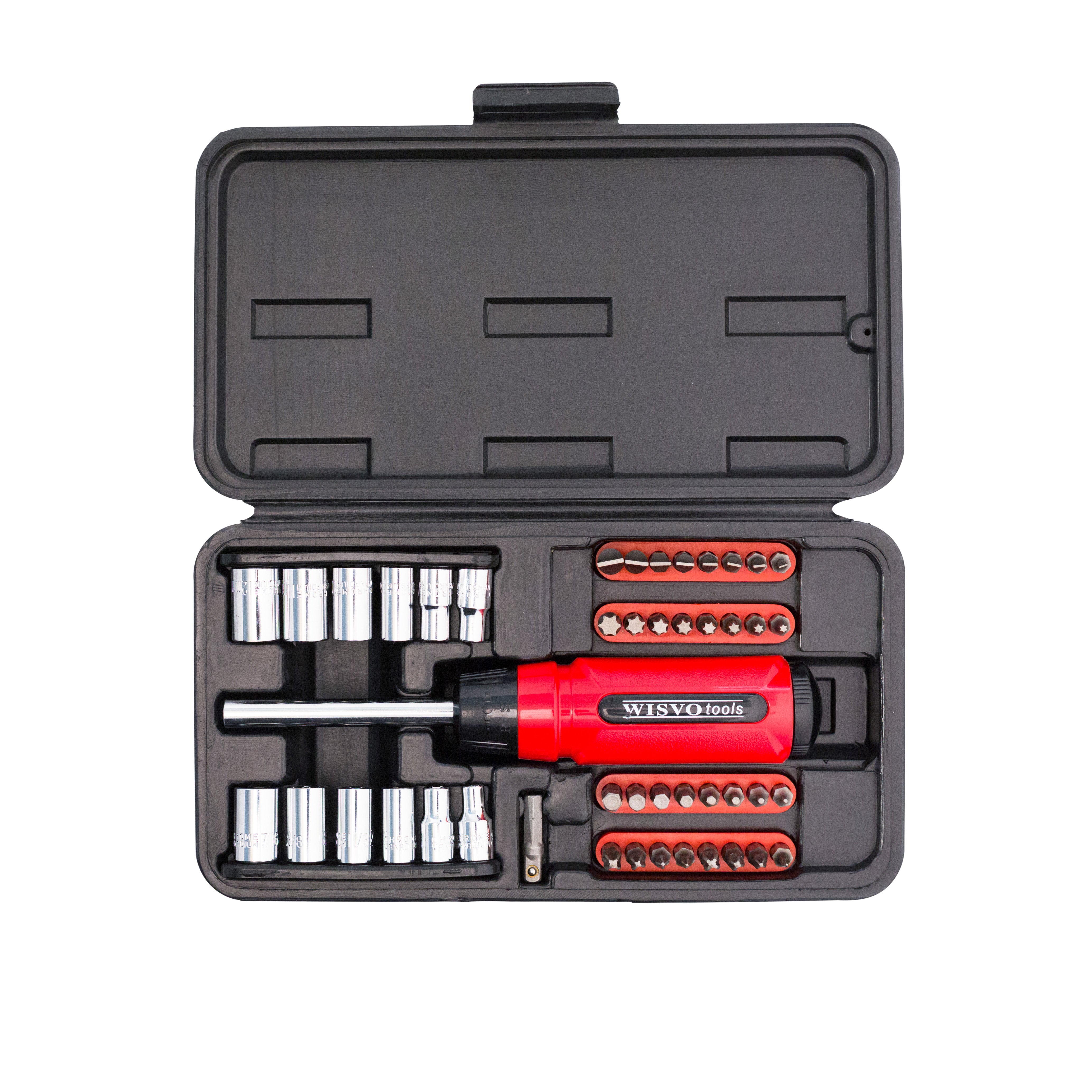 Dopsleutelset 1/4 in kunststof cassette 3114 S46