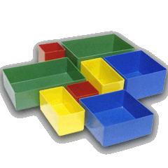 Inzetbakje, kunstof, geel 54 x 108 x 63