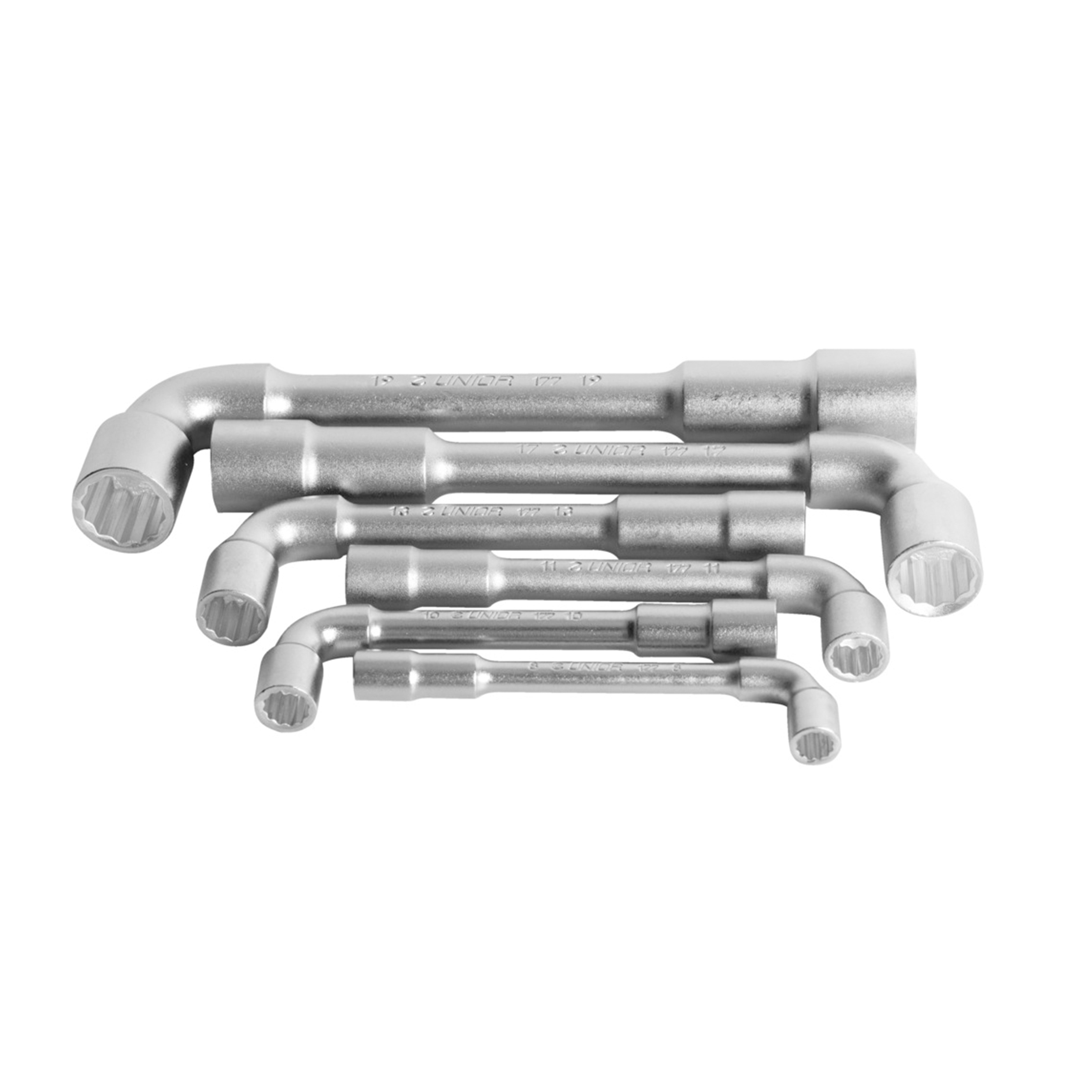 Dubbele soksleutelset, gebogen met boring in industrieverpakking 177CS6 8 - 19/6