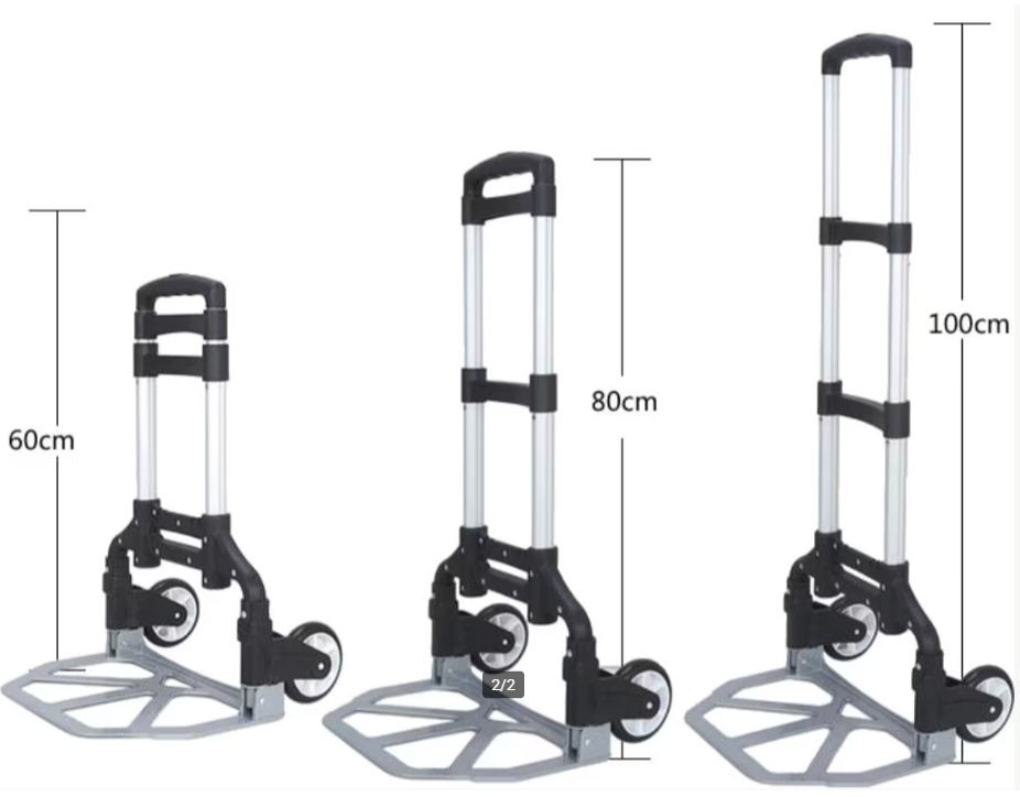 Inklapbare Steekwagen/Handtruck Aluminium  Max.80 KG