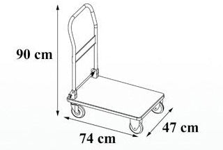 Plateauwagen aluminium 150 KG
