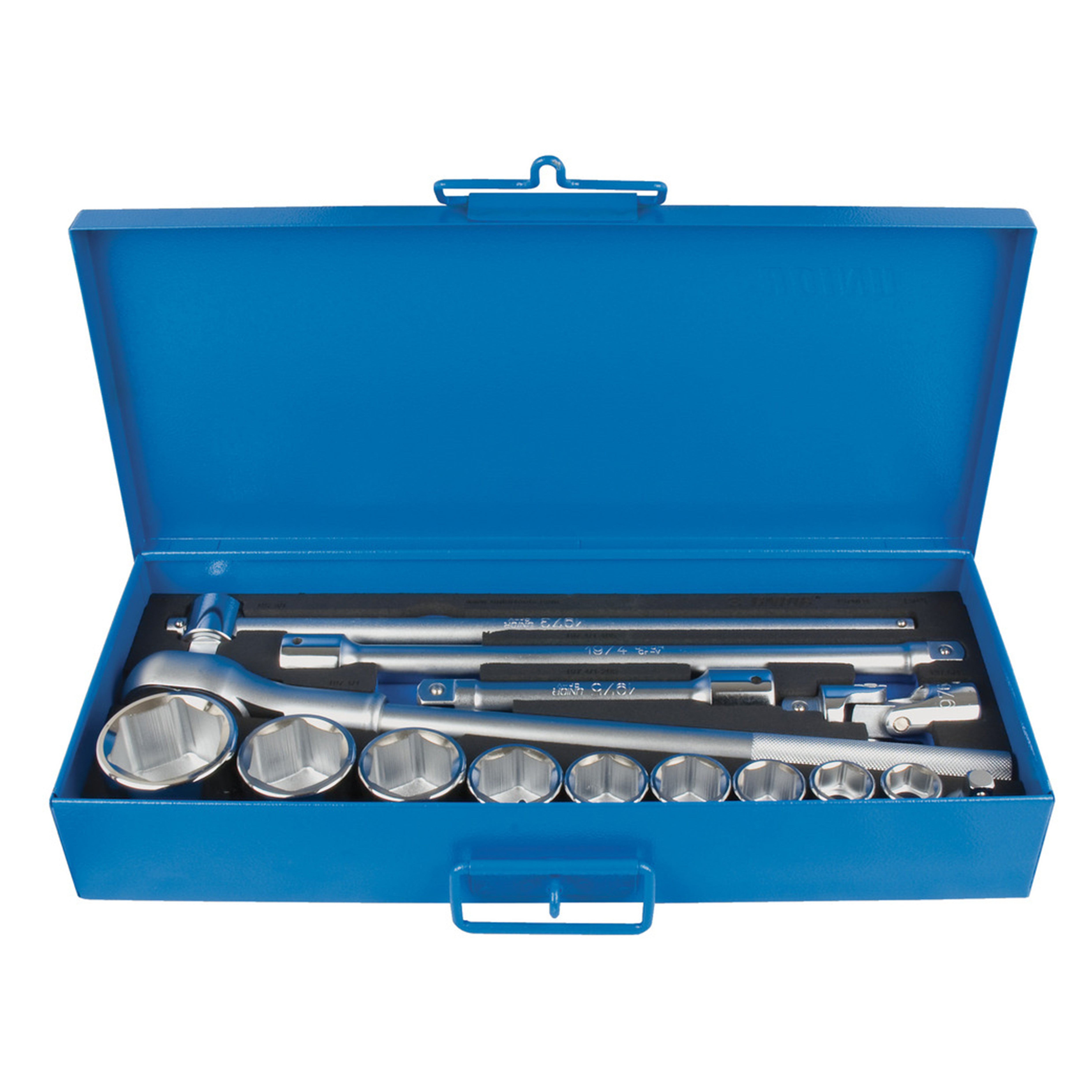 Dopsleutelset 3/4 in metalen cassette 197MB4 22 - 55/15