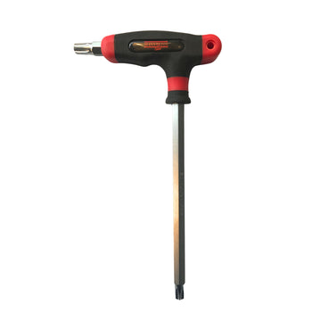 Haakse stiftsleutel met T-greep, TX met boring  TRTX50