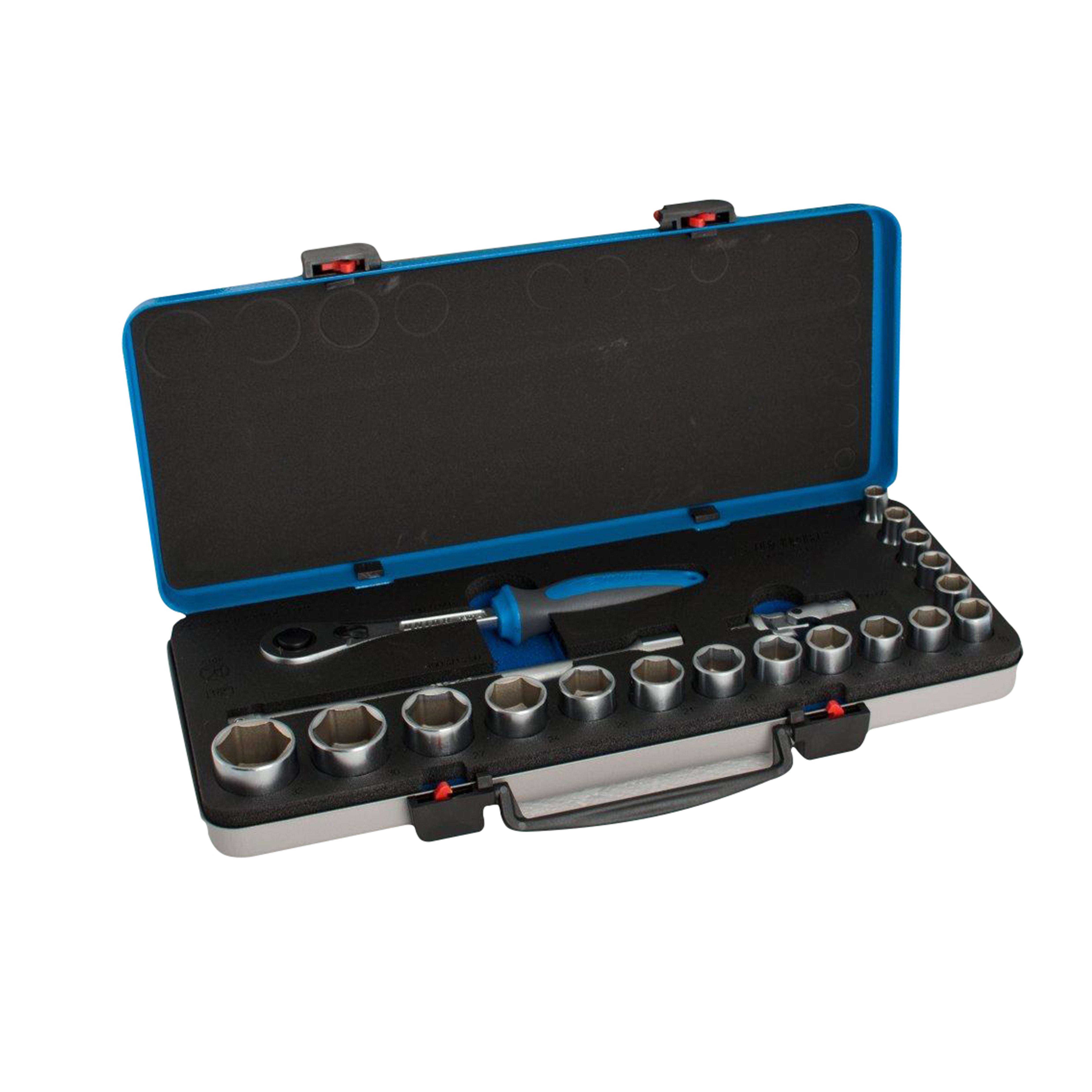 Dopsleutelset 1/2 in metalen cassette 190BI6P20NP 10 - 32/20