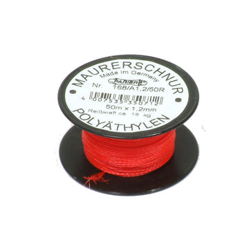 Metseldraad, nylon, rood  50M x 0.5