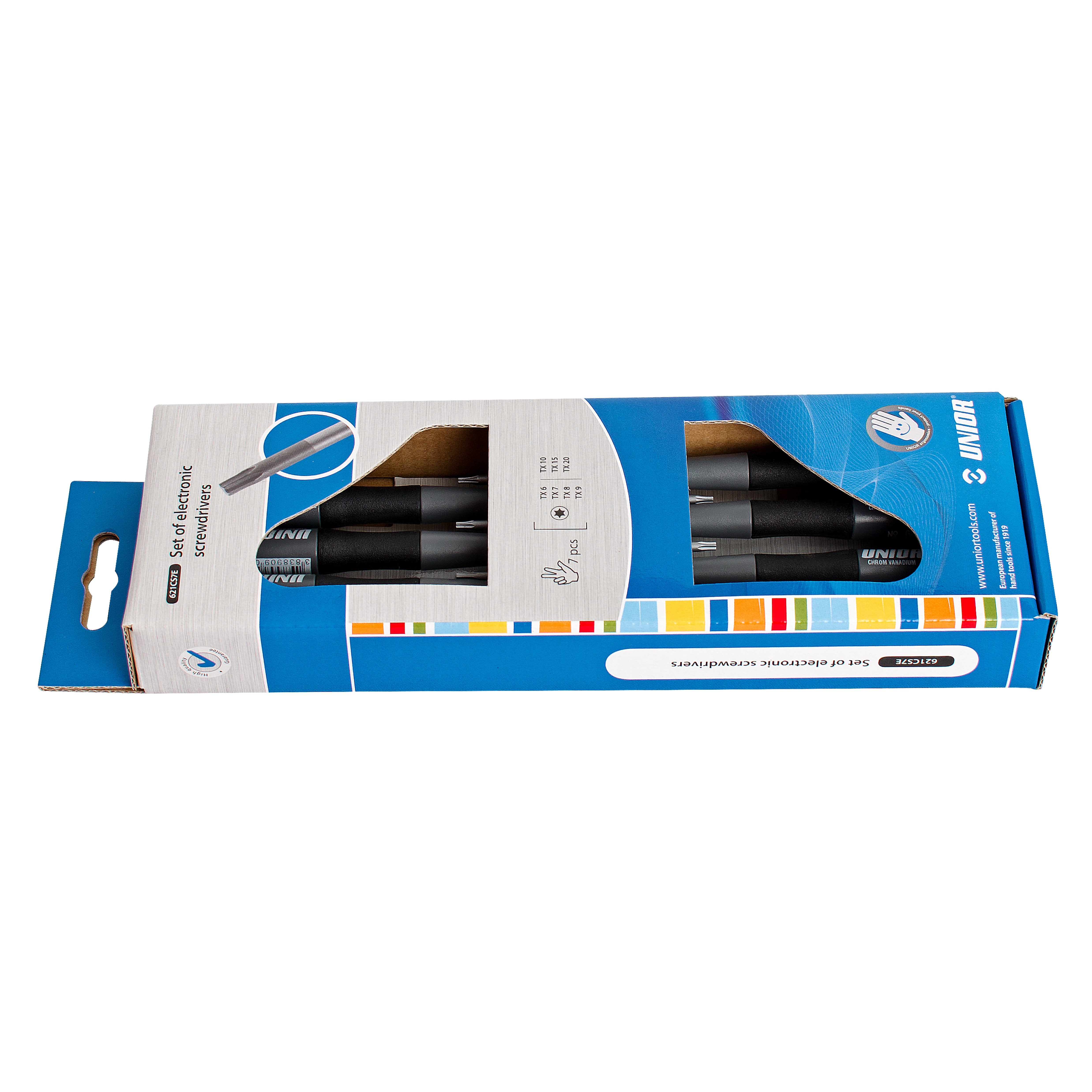 Schroevendraaiers, elektronica TX in ophangverpakking 621CS7E /7