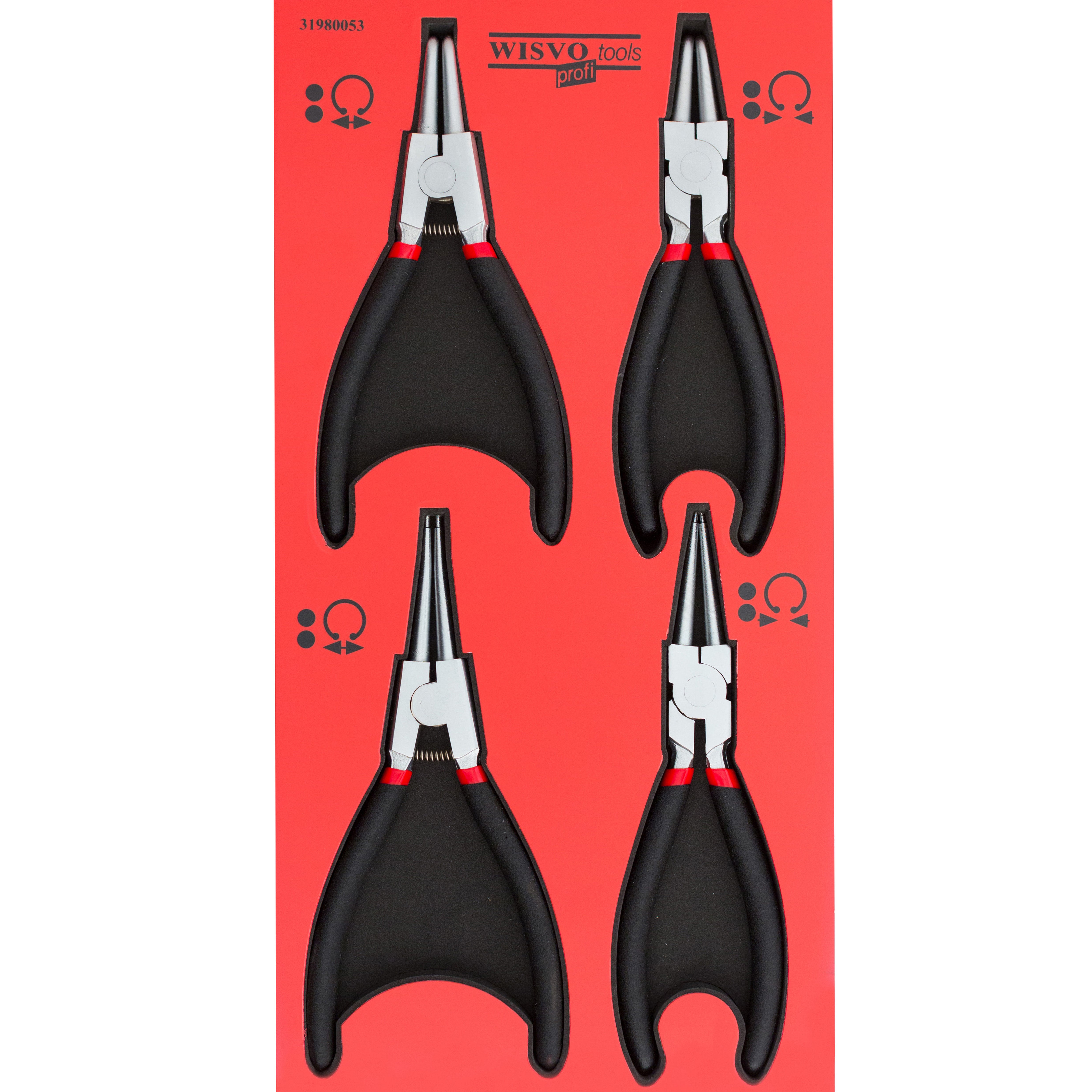 Seegerringtangenset 4 delig in SOS-module 3198/53