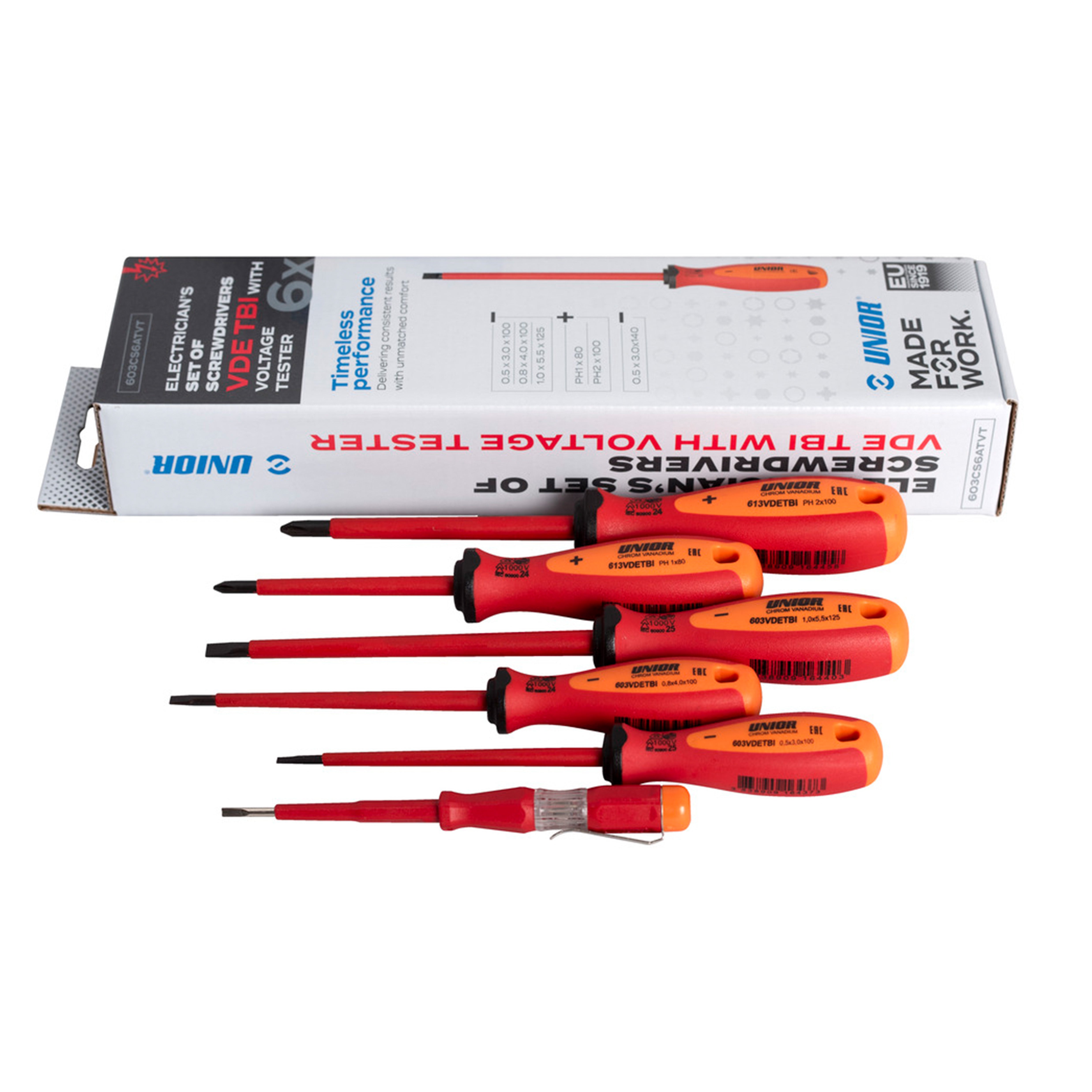 VDE Schroevendraaierset TBI met spanningzoeker 603CS6TVDETBI /6