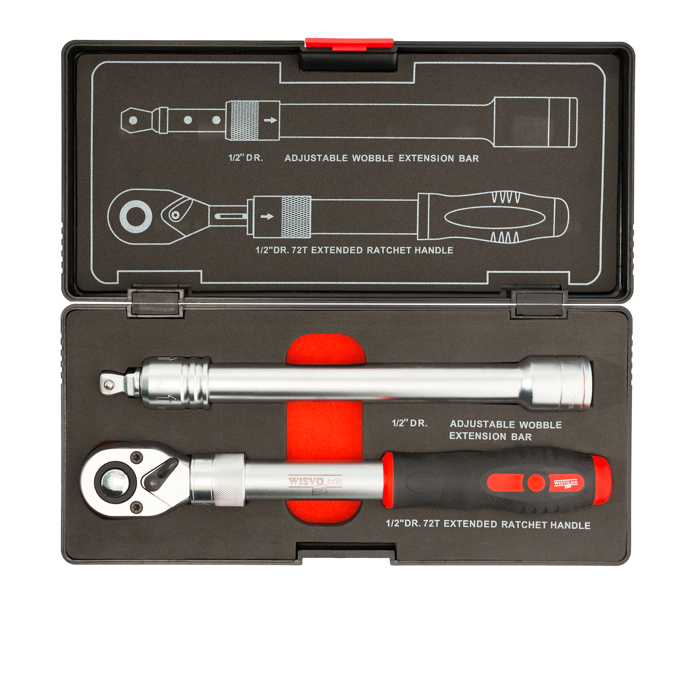 Omschakelbare ratel 1/2, telescopisch 3112.1S S02