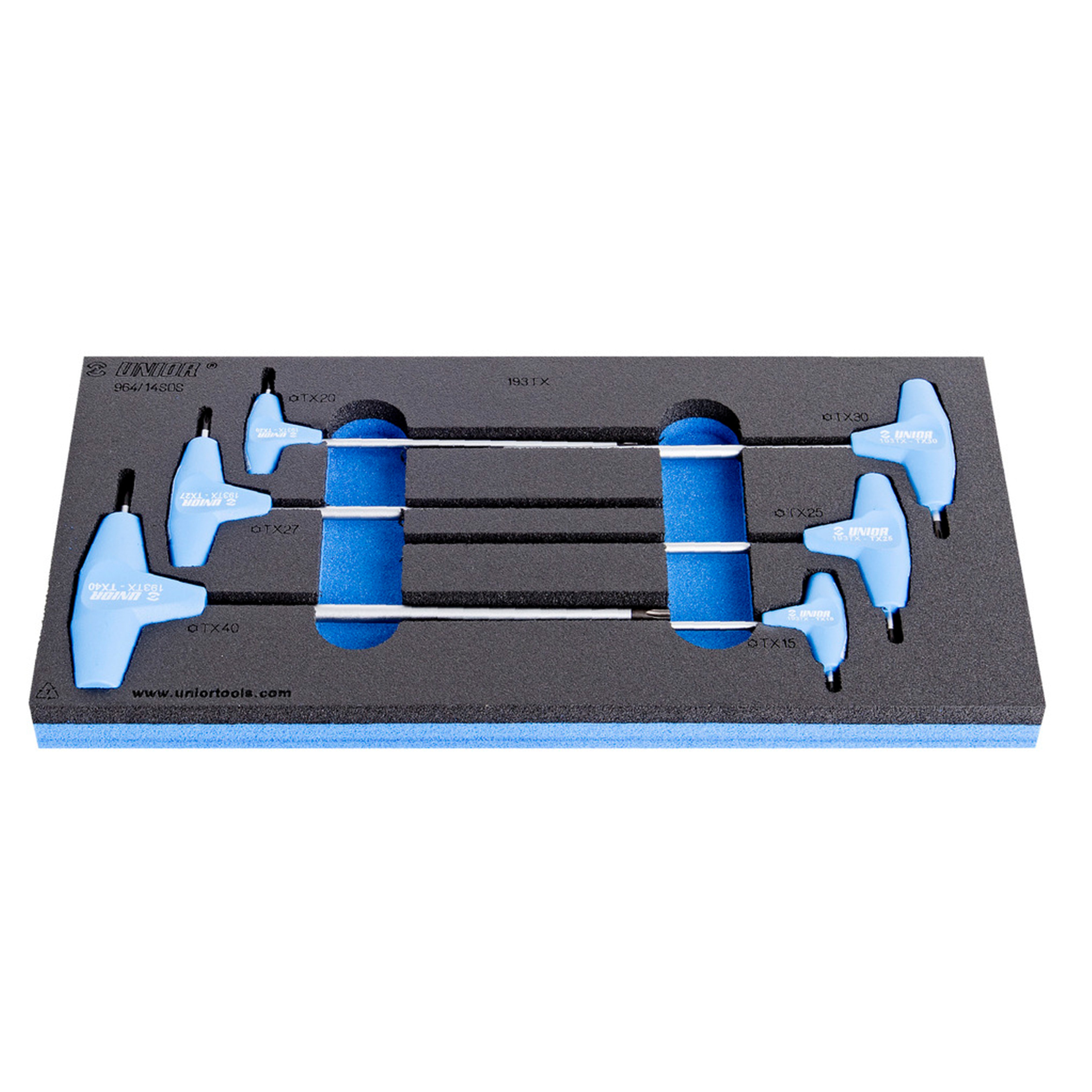 T-greep stiftsleutelset met TX-profiel in SOS-module 964/14SOS 15 - 40/6