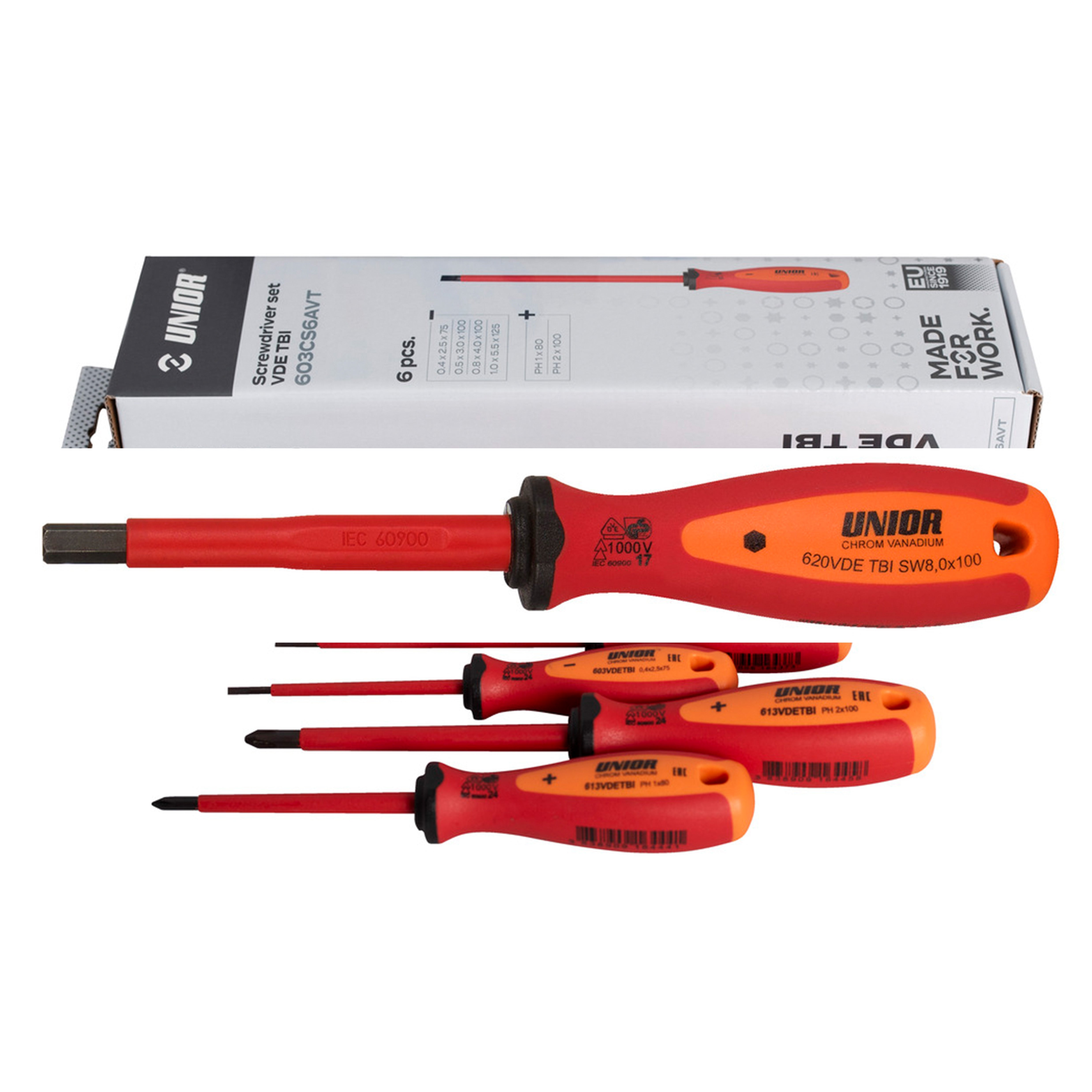 **VDE schroevendraaier, TBI inbus 620VDETBI 6