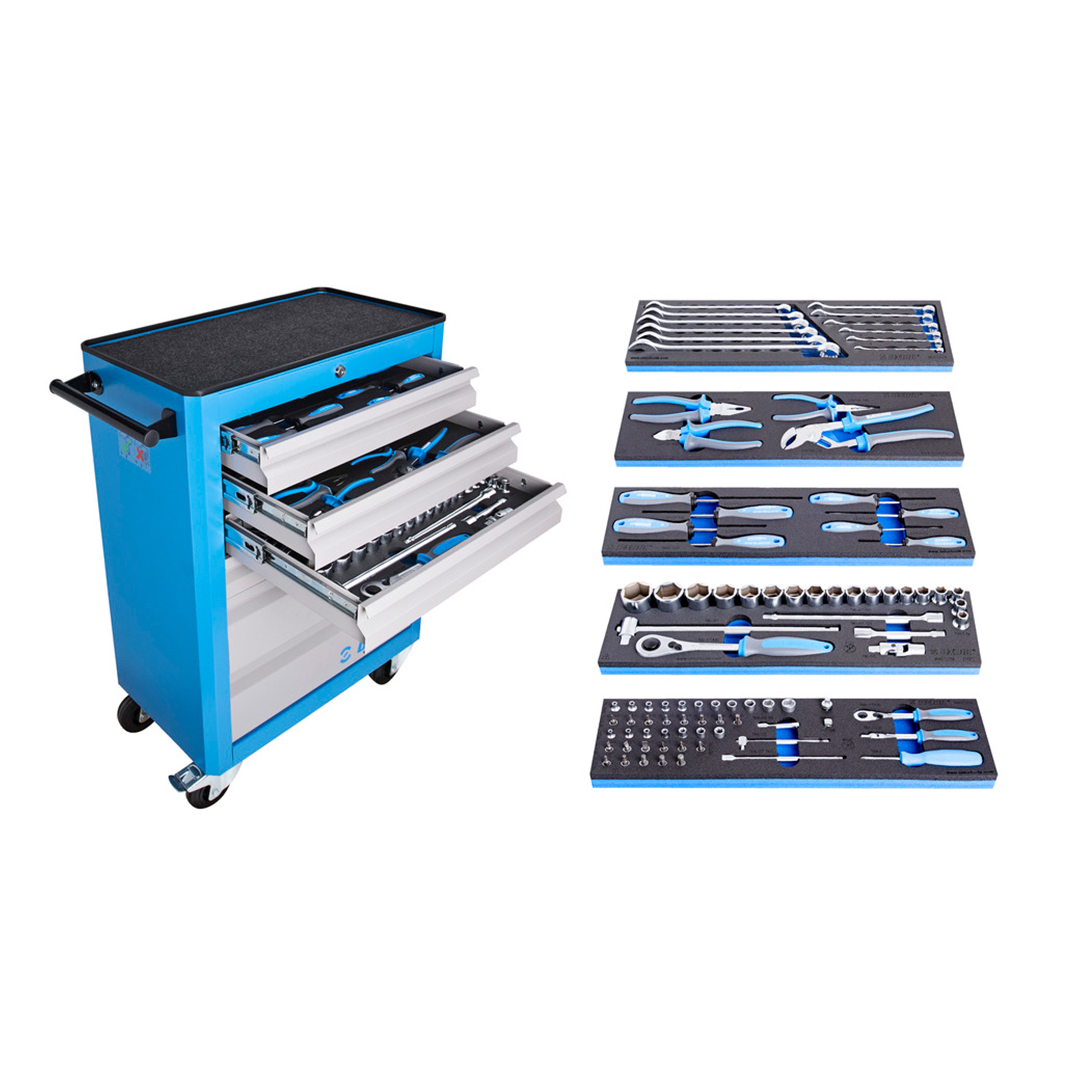 Gereedschapset in gereedschapwagen 940ECO 1011GECO