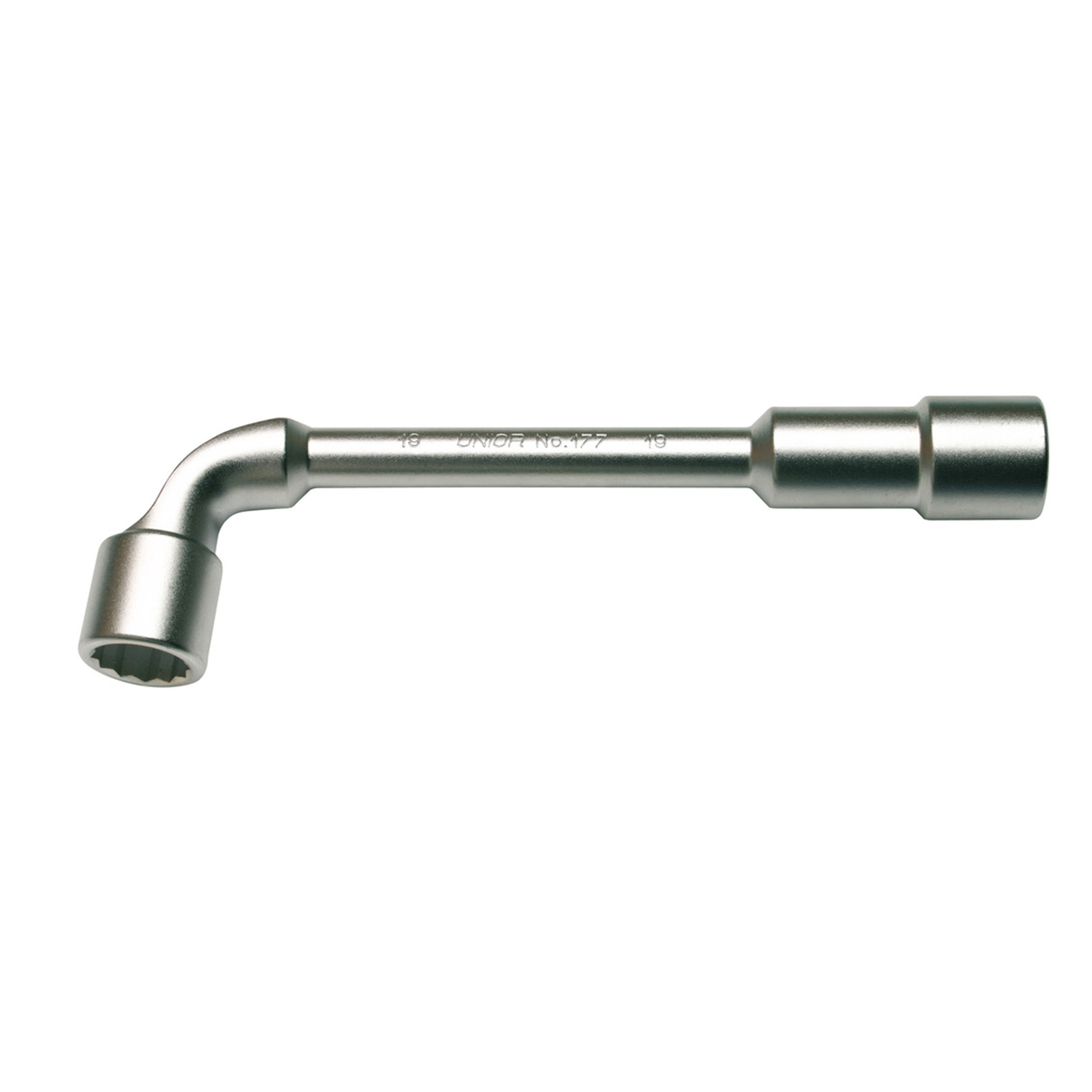 Dubbele Soksleutel gebogen met boring 177 24