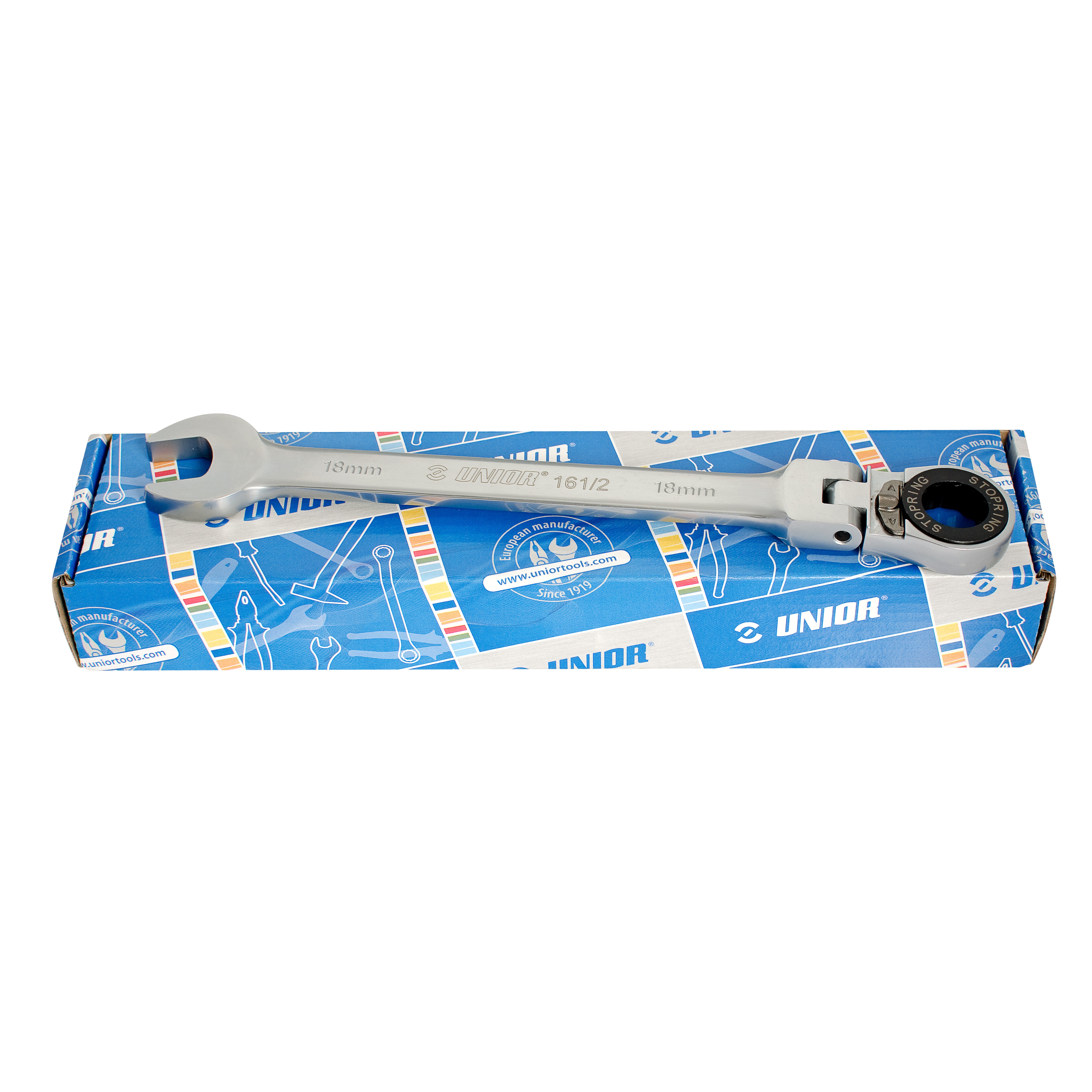 **Steekringratelsleutel, met kniegewricht, set in industrieverpakking 161/2CB