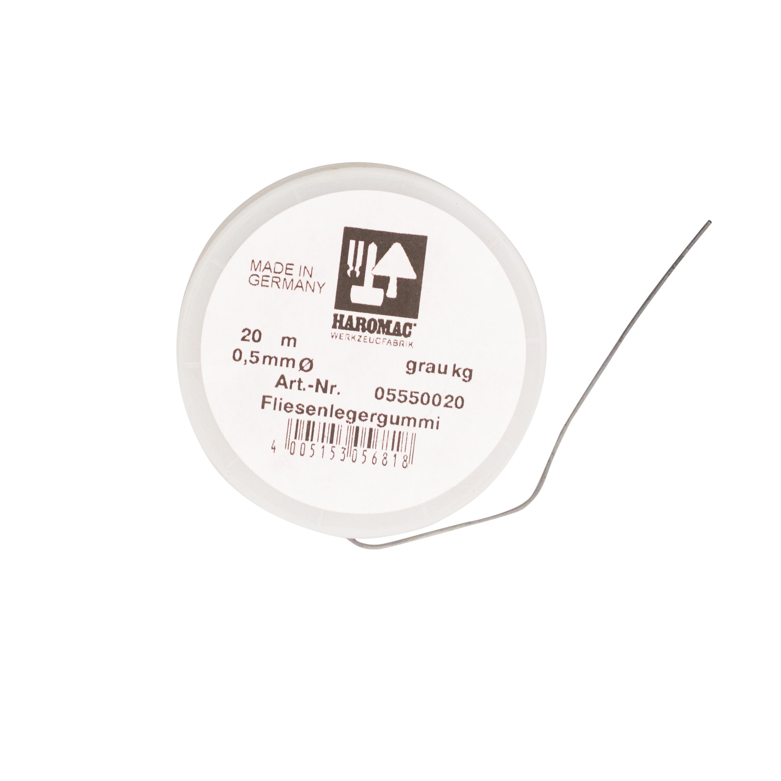 Metseldraad, gummi, grijs  20M x 0.5