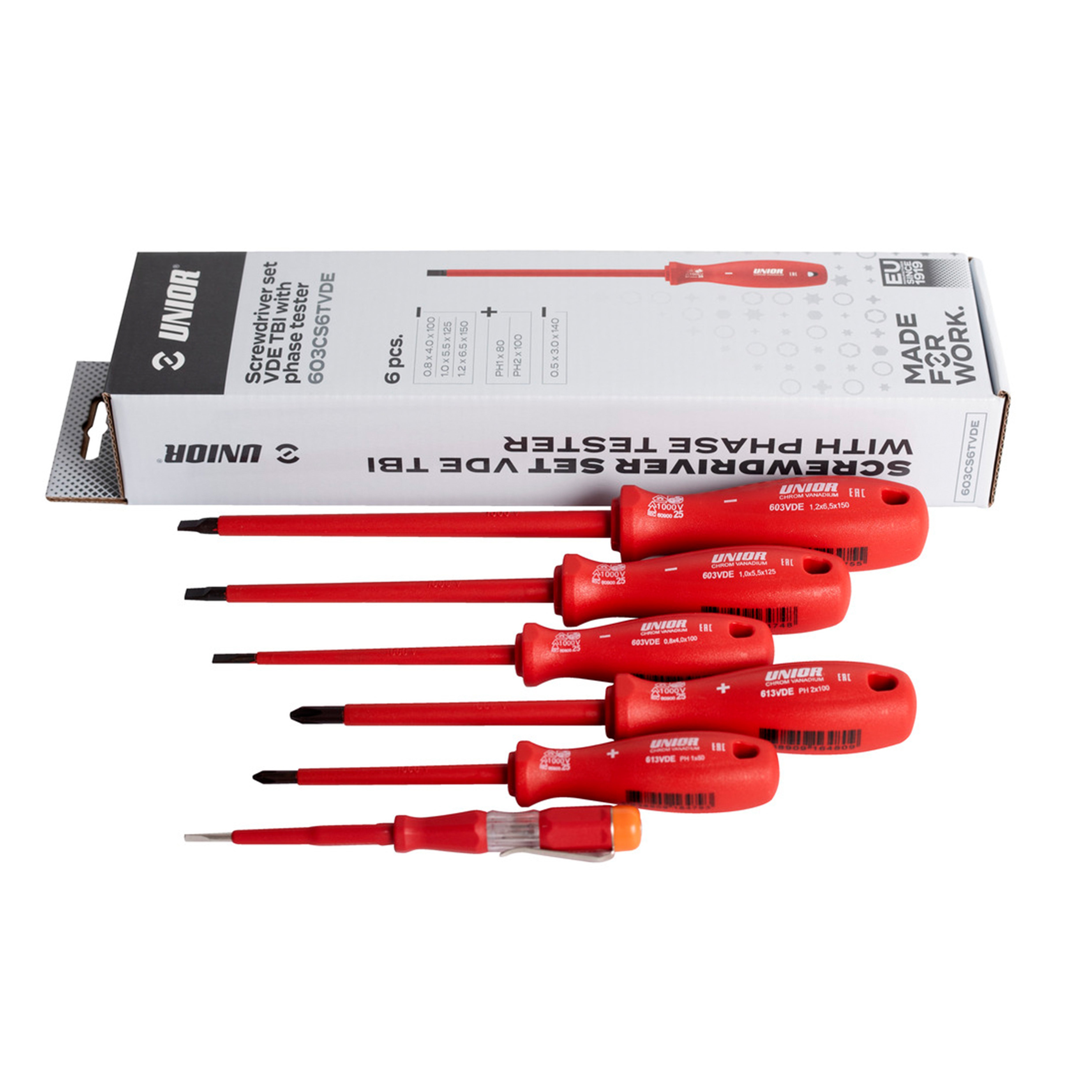 VDE Schroevendraaierset met spanningzoeker 603CS6ATVD /6