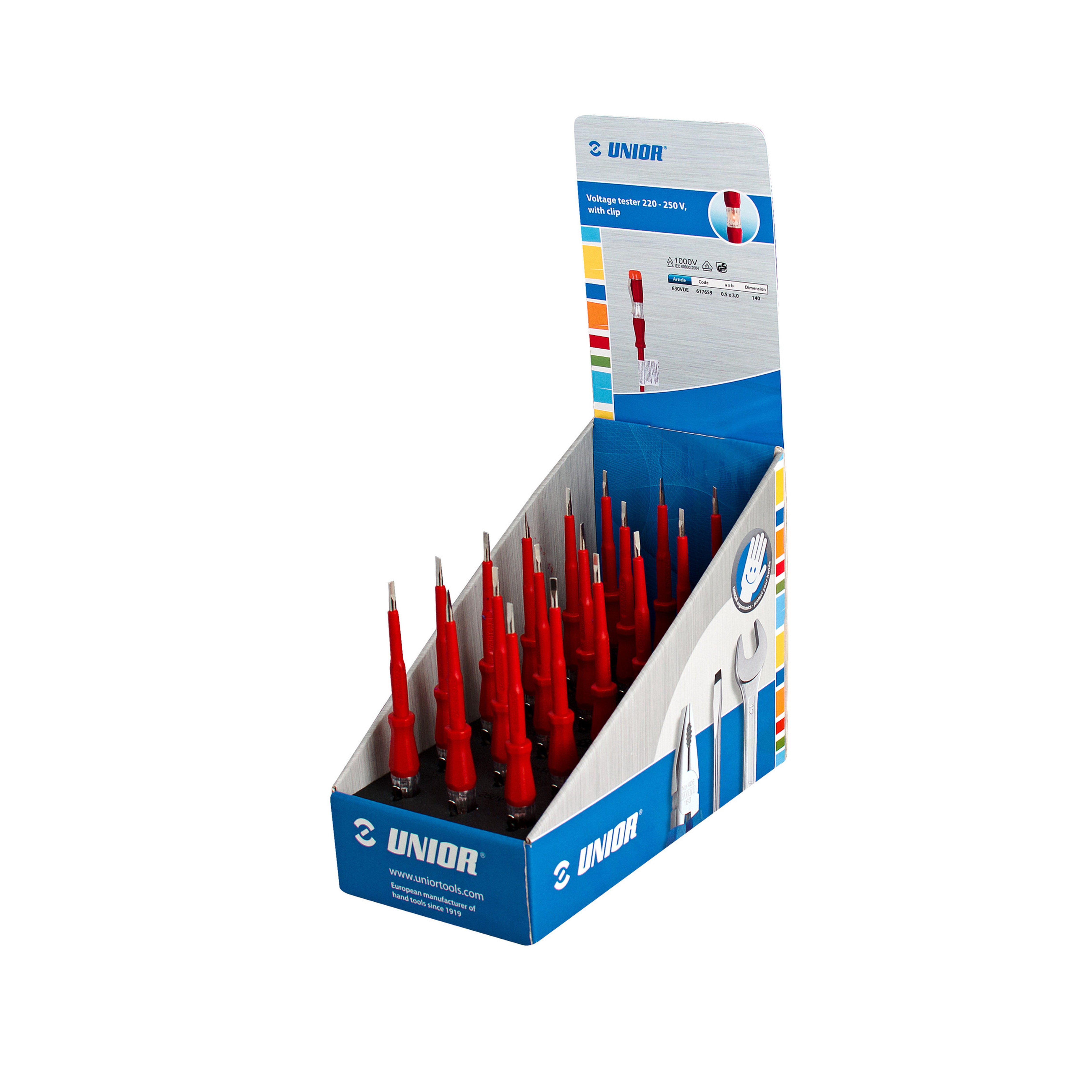 Spanningzoekerset in kartonnen display 630VDE140ST