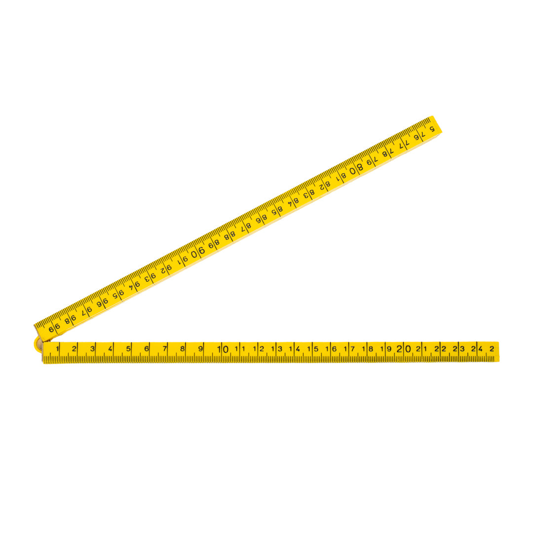 Duimstok, nylon, geel  1M