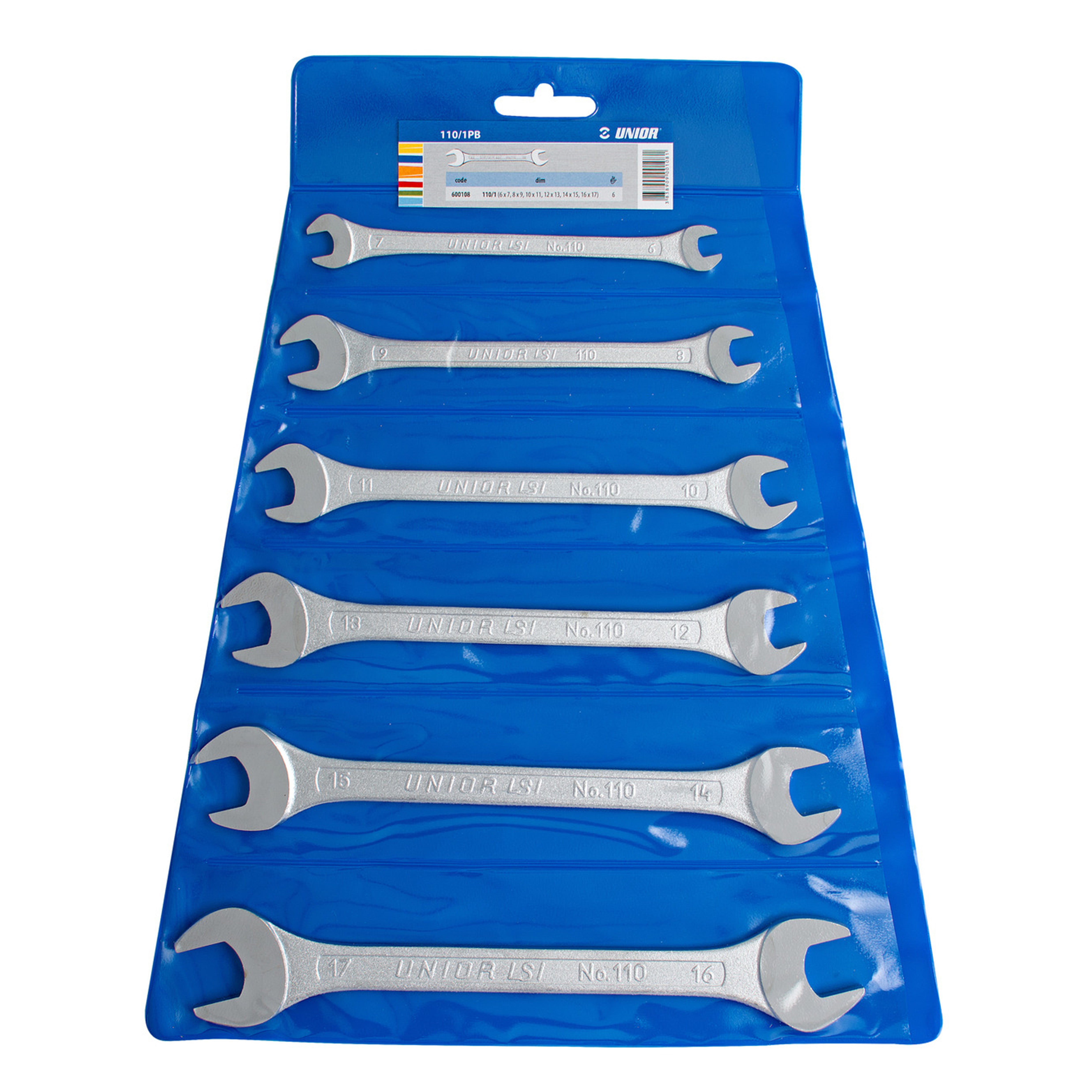Steeksleutelset in kunststof etui 110/1PB 6 - 17/6
