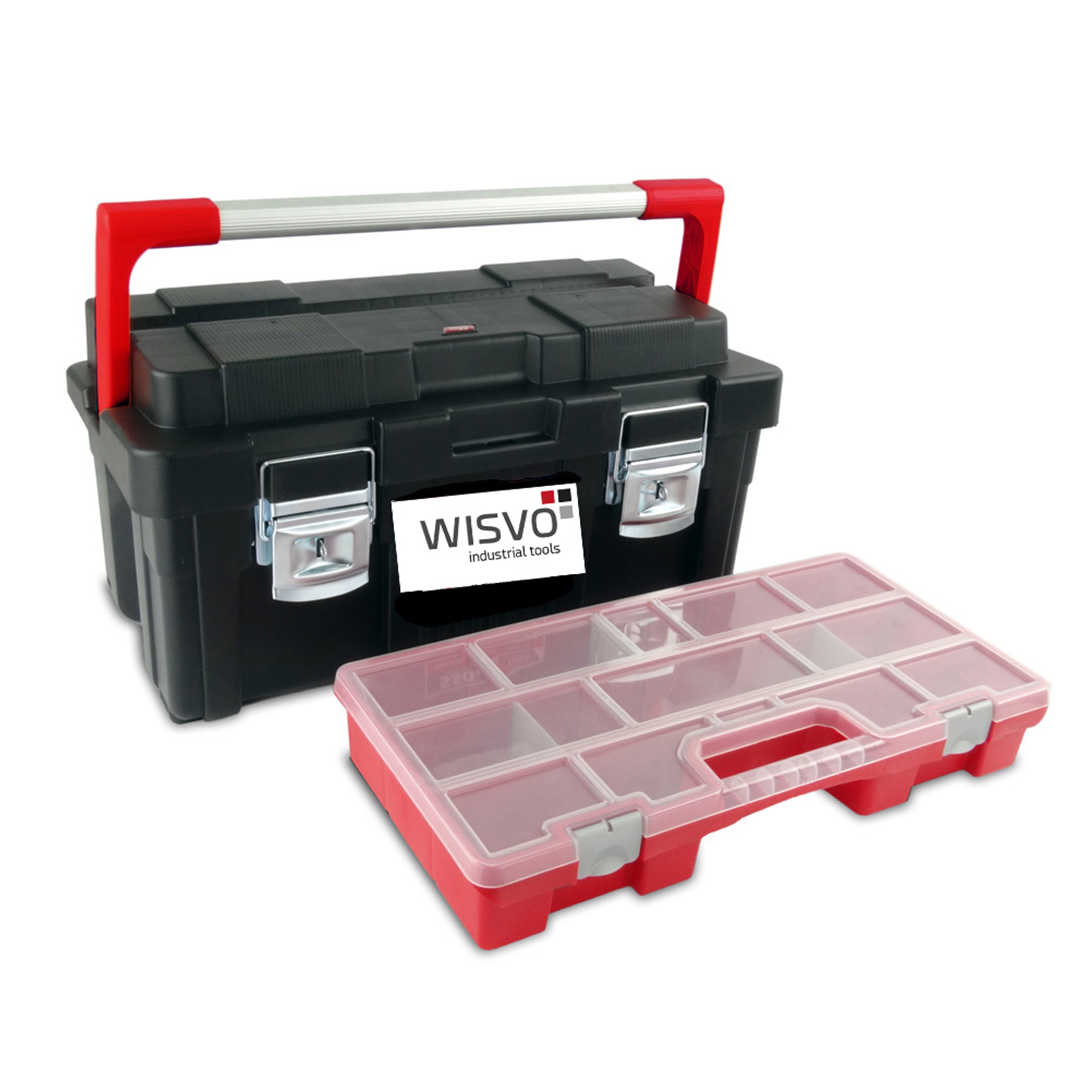 Gereedschapkoffer + organizer, kunststof  550 x 300 x 275