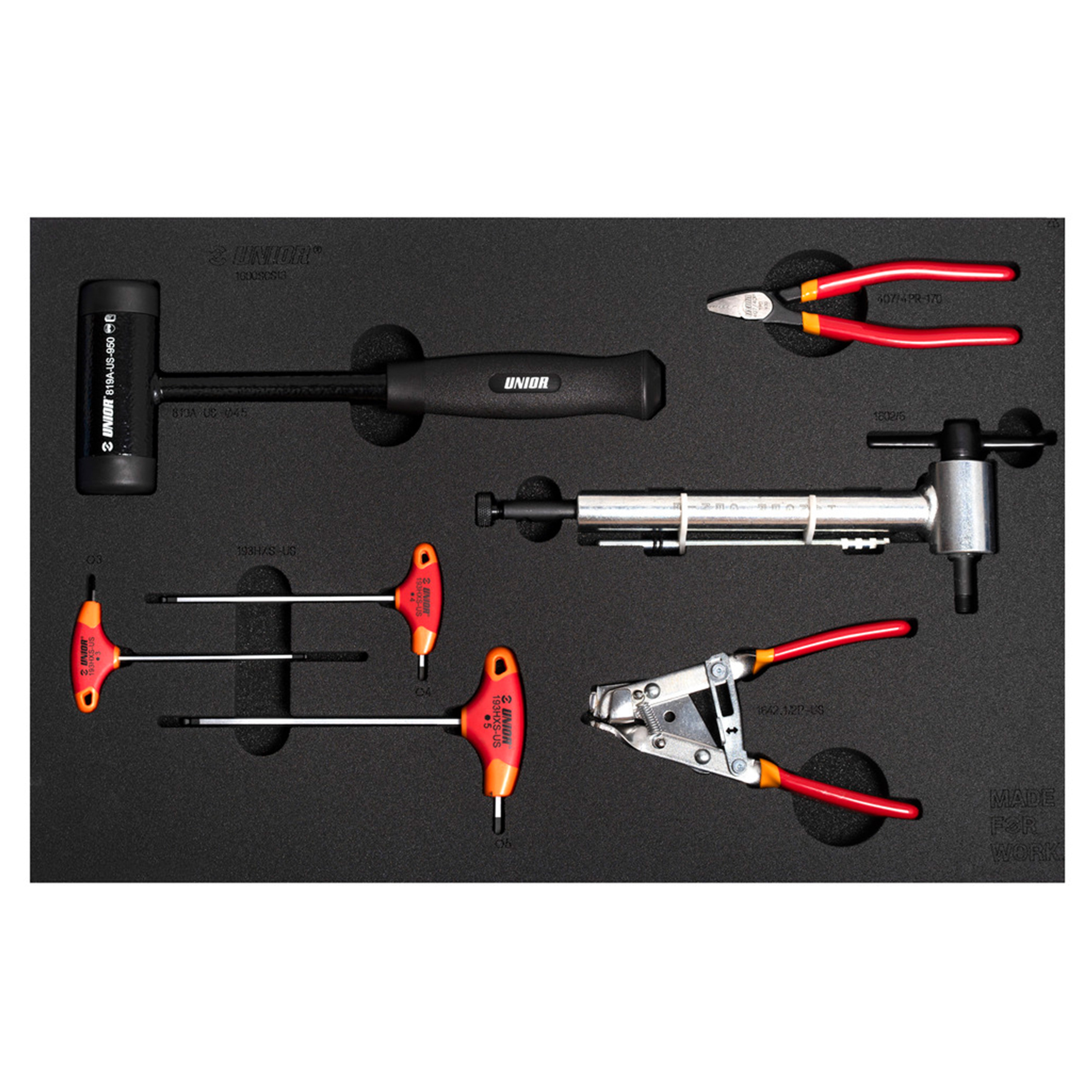 Bike tool set in SOS tool tray 1600SOS21