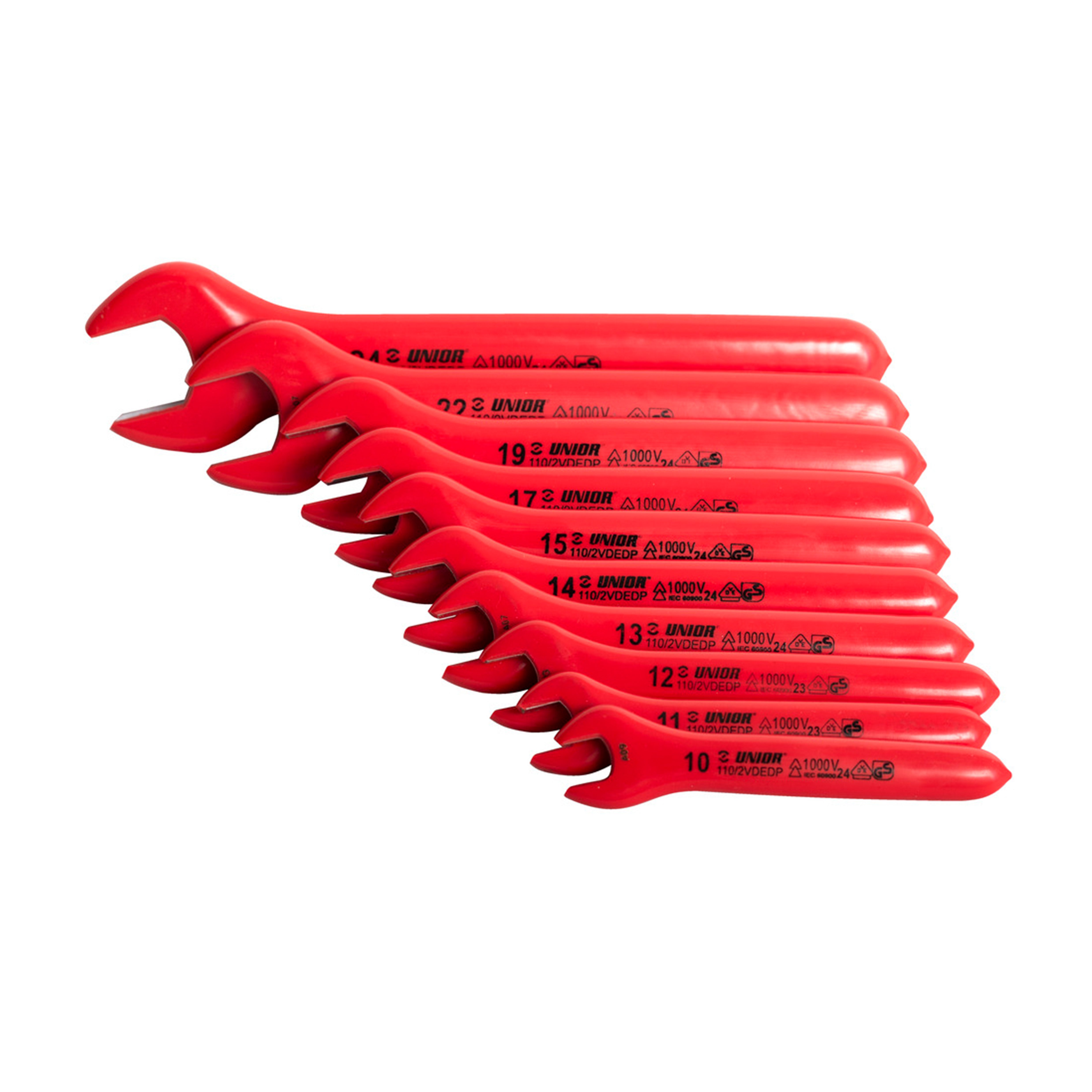 VDE Steeksleutelset in industrieverpakking 110/2VDEDPCB 10 - 24/10