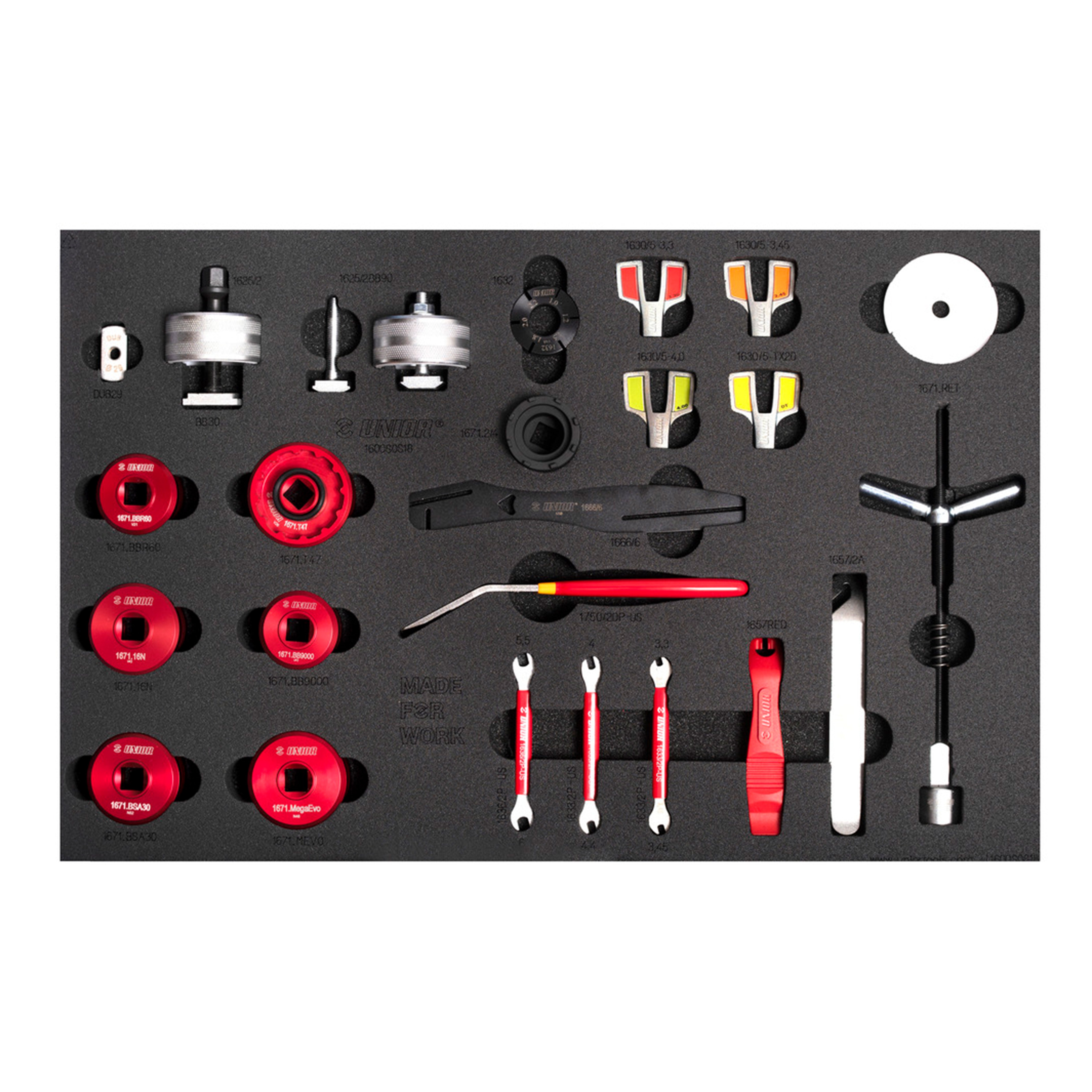 Bike tool set in SOS tool tray 1600SOS26