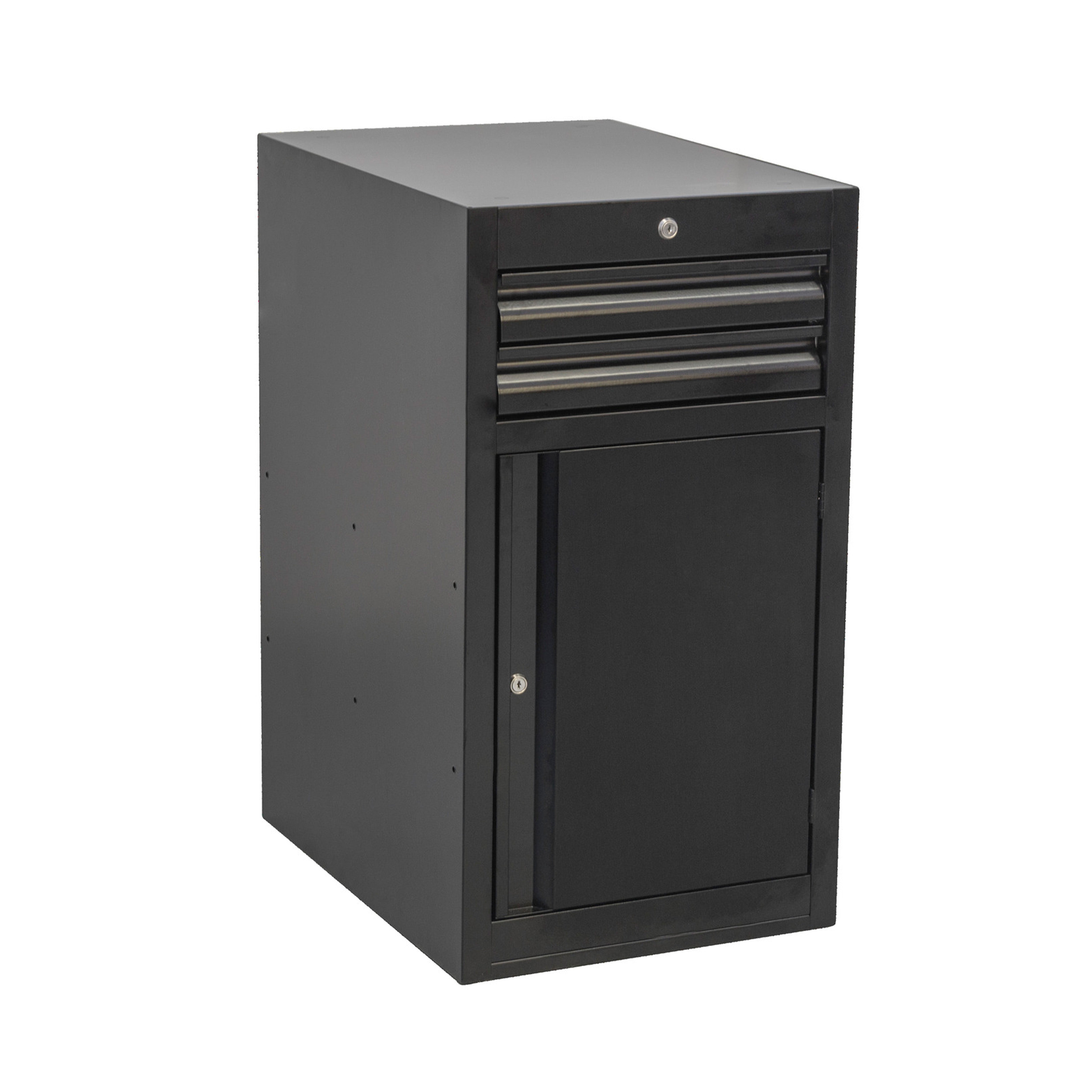Tool chest narrow - 2 drawers and door 990NDD2-BLACK 475 x 650 x 870